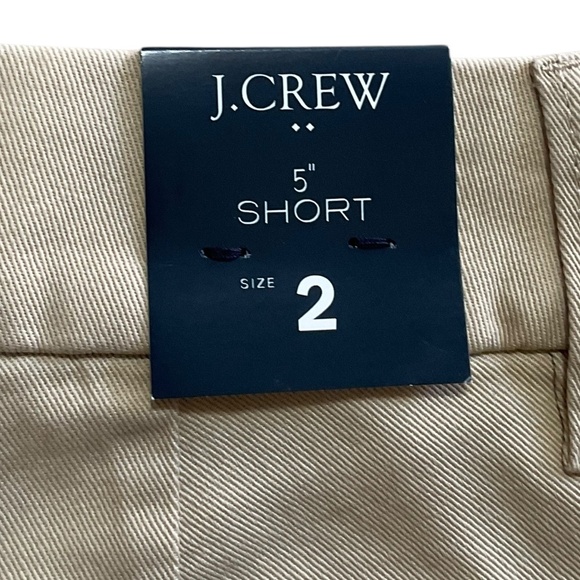 J.Crew 5” Short Chino Shorts Light Khaki Cotton NWT Size 2 Style H1453 - Picture 5 of 9